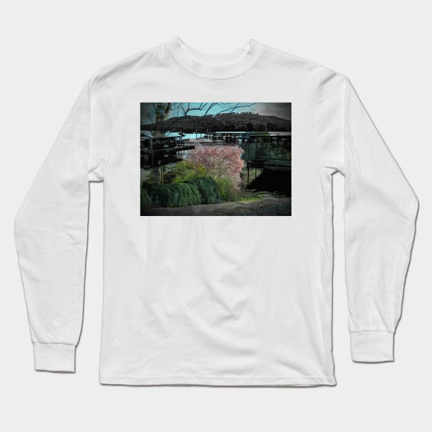 Pretty double exposure picture of lake Long Sleeve T-Shirt by PandLCreations